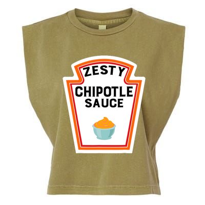 Funny Group Halloween Costume Chipotle Sauce Group Condiment Garment-Dyed Women's Muscle Tee