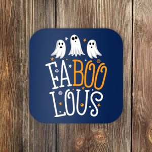 Faboolous Ghost Halloween Funny Boo Crew Pun Coaster