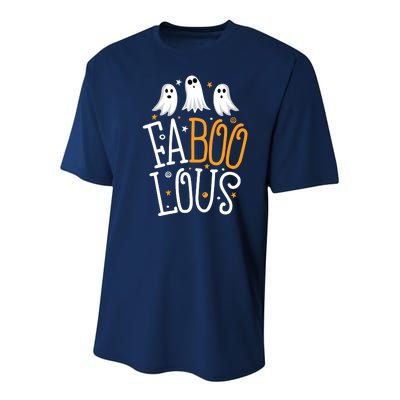 Faboolous Ghost Halloween Funny Boo Crew Pun Youth Performance Sprint T-Shirt