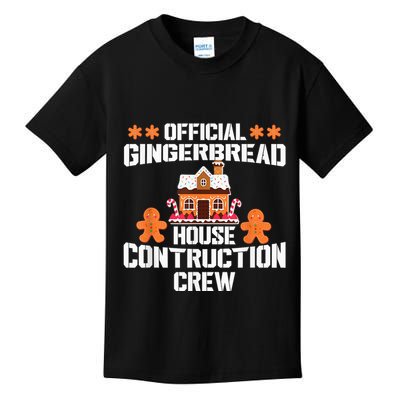 Funny Gingerbread House Construction Crew Christmas Cookie Kids T-Shirt