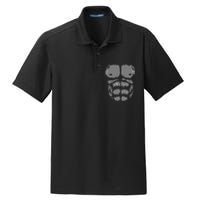 Funny Gorilla Halloween Party Costume Dry Zone Grid Polo