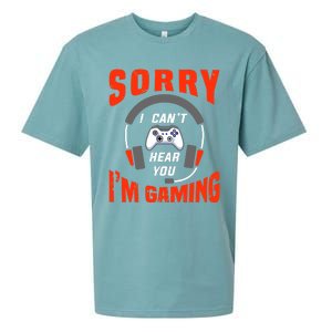 Funny Gamer Headset I Can't Hear You I'm Gaming Sueded Cloud Jersey T-Shirt