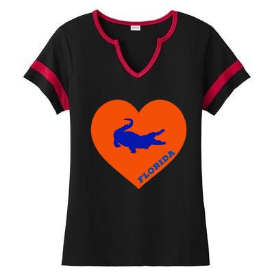 Florida Gator Hear PIllow Bag Ladies Halftime Notch Neck Tee