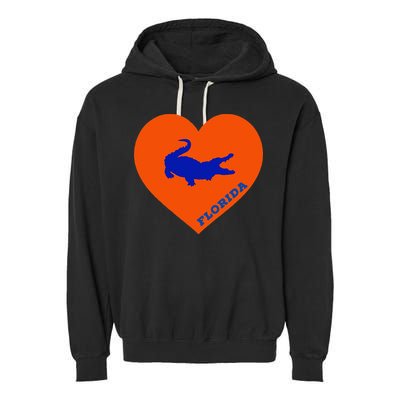 Florida Gator Hear PIllow Bag Garment-Dyed Fleece Hoodie