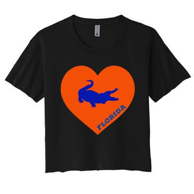 Florida Gator Hear PIllow Bag Women's Crop Top Tee