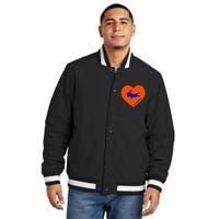 Florida Gator Heart Pillow Bag Insulated Varsity Jacket