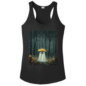 Floral Ghost Holds Umbrella Couple Spooky Season Ladies PosiCharge Competitor Racerback Tank