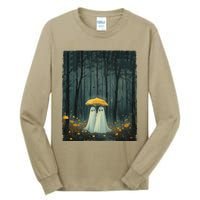 Floral Ghost Holds Umbrella Couple Spooky Season Tall Long Sleeve T-Shirt