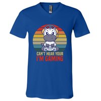 Funny Gamer Headset CanT Hear You IM Gaming Vintage Gift V-Neck T-Shirt