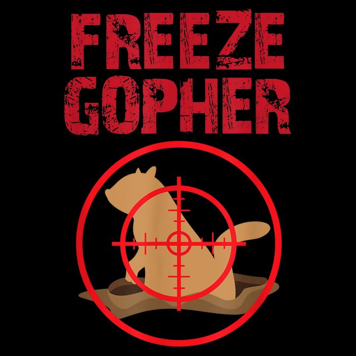 Freeze Gopher Hunting Funny Gopher Hunter Full-Length Apron With Pockets
