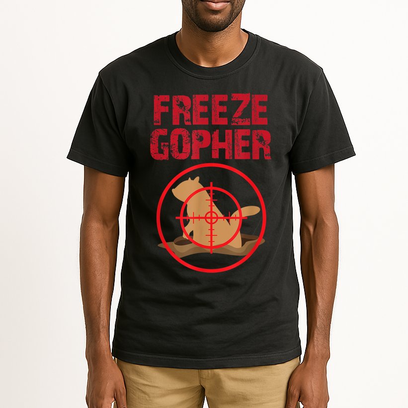 Freeze Gopher Hunting Funny Gopher Hunter Tall T-Shirt