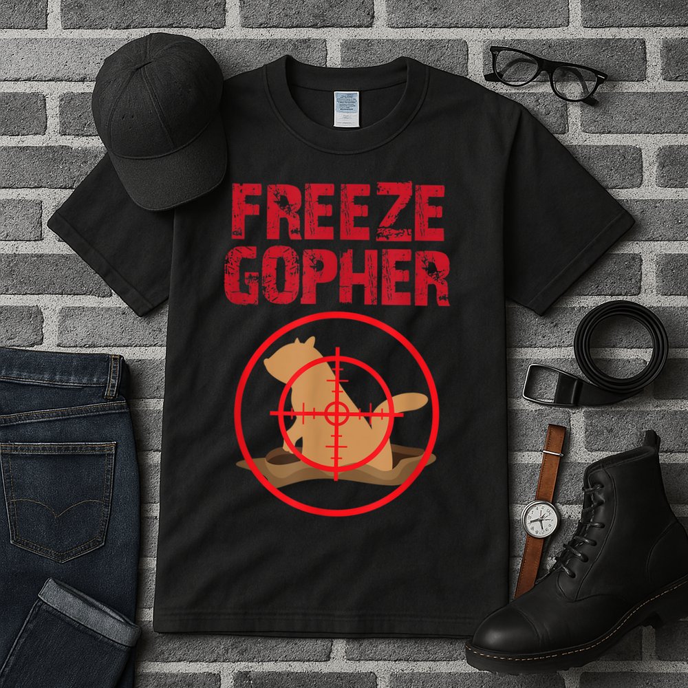 Freeze Gopher Hunting Funny Gopher Hunter Tall T-Shirt