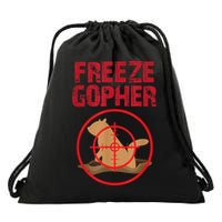 Freeze Gopher Hunting Funny Gopher Hunter Drawstring Bag