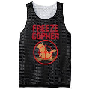 Freeze Gopher Hunting Funny Gopher Hunter Mesh Reversible Basketball Jersey Tank