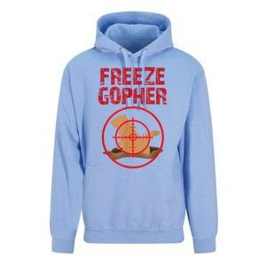 Freeze Gopher Hunting Funny Gopher Hunter Unisex Surf Hoodie