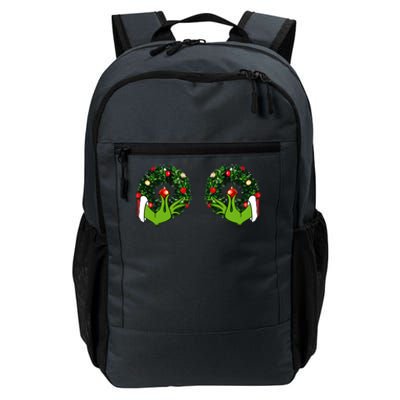 Funny Grinchmas Hands Christmas Adult Boobs Funny Sex Joke Daily Commute Backpack