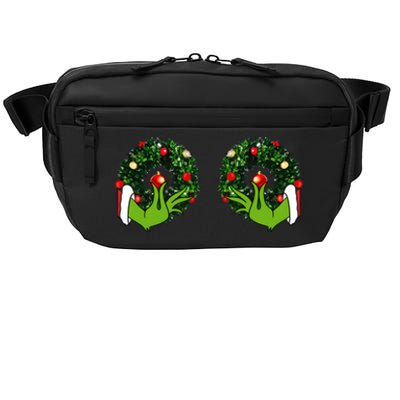 Funny Grinchmas Hands Christmas Adult Boobs Funny Sex Joke Crossbody Pack