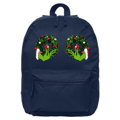 Funny Grinchmas Hands Christmas Adult Boobs Funny Sex Joke 16 in Basic Backpack