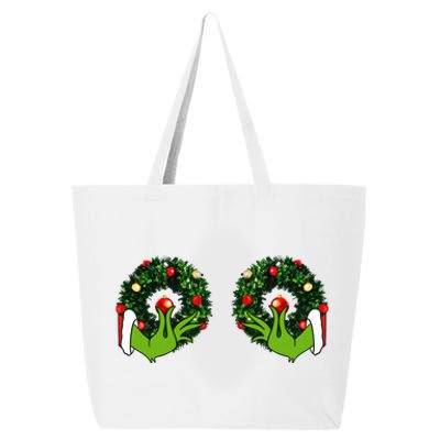 Funny Grinchmas Hands Christmas Adult Boobs Funny Sex Joke 25L Jumbo Tote