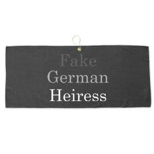 Fake German Heiress Funny Meme Large Microfiber Waffle Golf Towel