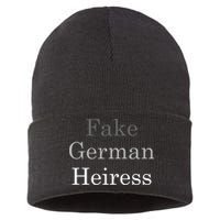 Fake German Heiress Funny Meme Sustainable Knit Beanie