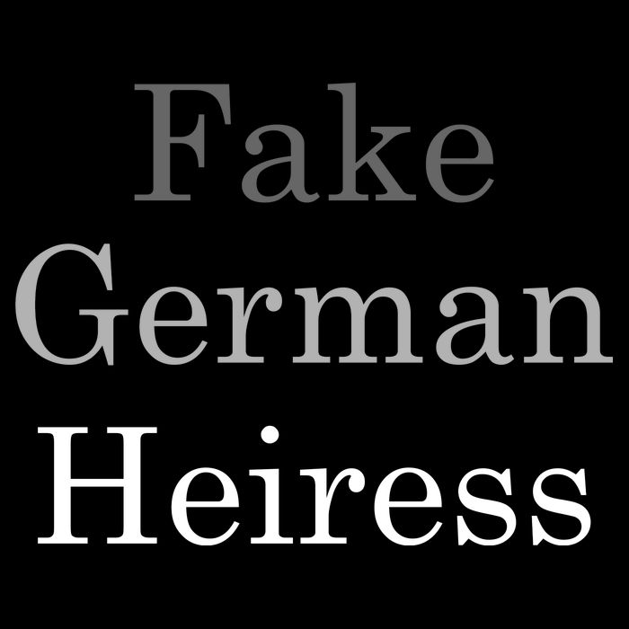 Fake German Heiress Funny Meme Tank Top