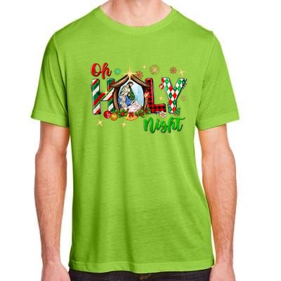 Funny Gifts Holy Night Religious Christmas Nativity Scene Adult ChromaSoft Performance T-Shirt