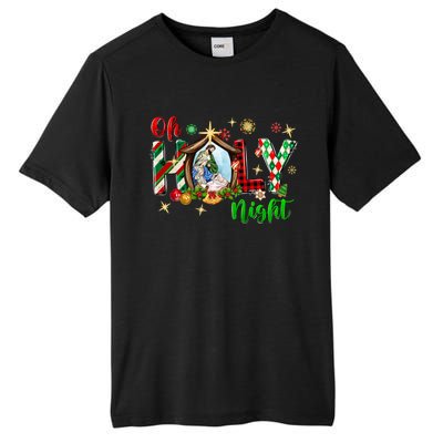 Funny Gifts Holy Night Religious Christmas Nativity Scene Tall Fusion ChromaSoft Performance T-Shirt