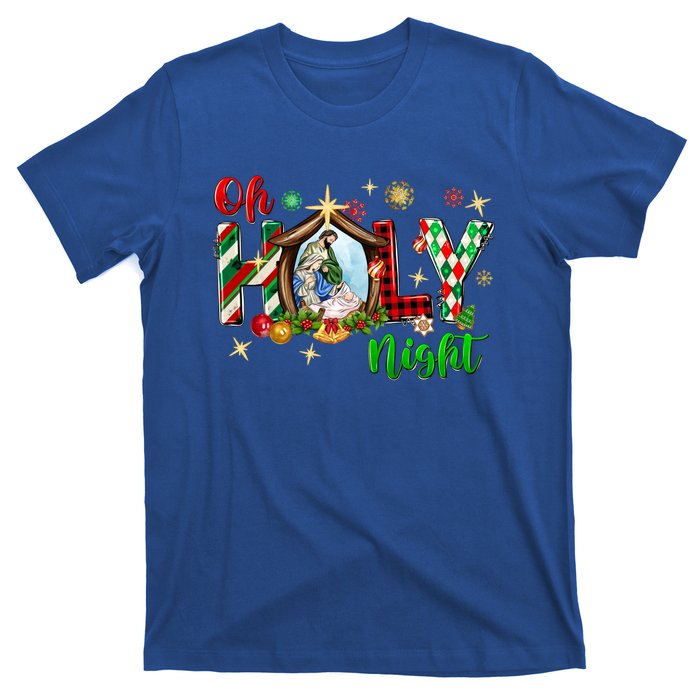 Funny Gifts Holy Night Religious Christmas Nativity Scene T-Shirt