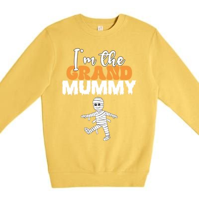 Funny Grandma Halloween IM The Grand Mummy Costume Humor Gift Premium Crewneck Sweatshirt