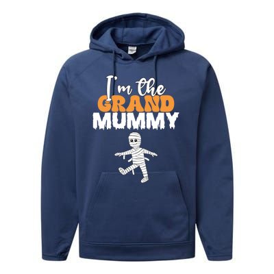 Funny Grandma Halloween IM The Grand Mummy Costume Humor Gift Performance Fleece Hoodie