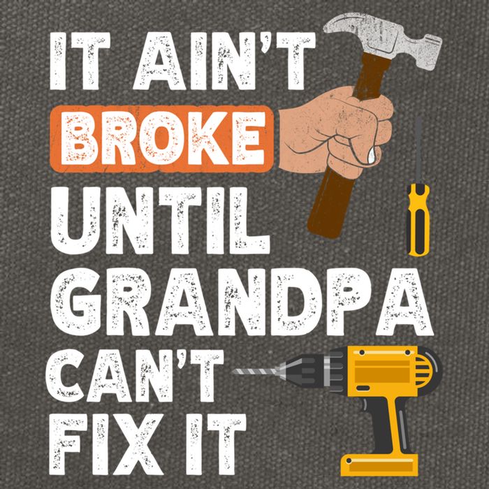 Funny Grandpa Handyman Hardware Store Tools Ain't Broke Great Gift Cotton Canvas Backpack