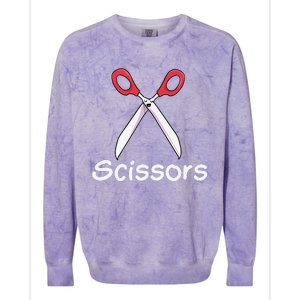 Funny Group Halloween Outfit Rock Paper Scissors Costume Gift Colorblast Crewneck Sweatshirt