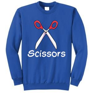 Funny Group Halloween Outfit Rock Paper Scissors Costume Gift Tall Sweatshirt