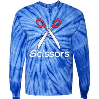 Funny Group Halloween Outfit Rock Paper Scissors Costume Gift Tie-Dye Long Sleeve Shirt