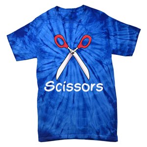 Funny Group Halloween Outfit Rock Paper Scissors Costume Gift Tie-Dye T-Shirt