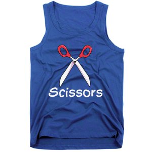 Funny Group Halloween Outfit Rock Paper Scissors Costume Gift Tank Top