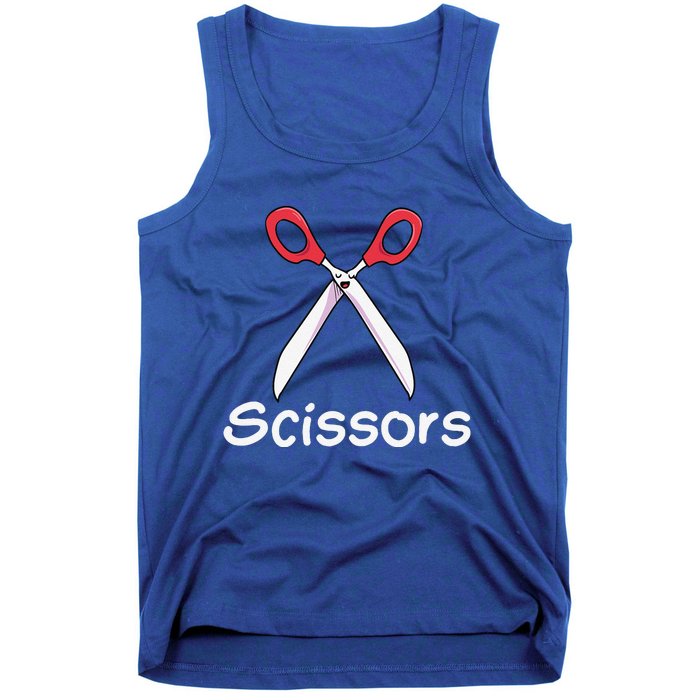 Funny Group Halloween Outfit Rock Paper Scissors Costume Gift Tank Top