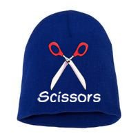 Funny Group Halloween Outfit Rock Paper Scissors Costume Gift Short Acrylic Beanie