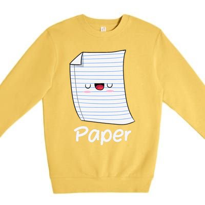 Funny Group Halloween Outfit Rock Paper Scissors Costume Premium Crewneck Sweatshirt