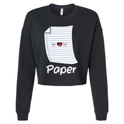 Funny Group Halloween Outfit Rock Paper Scissors Costume Cropped Pullover Crew