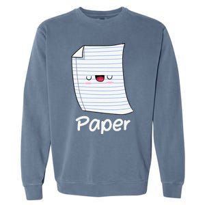 Funny Group Halloween Outfit Rock Paper Scissors Costume Garment-Dyed Sweatshirt