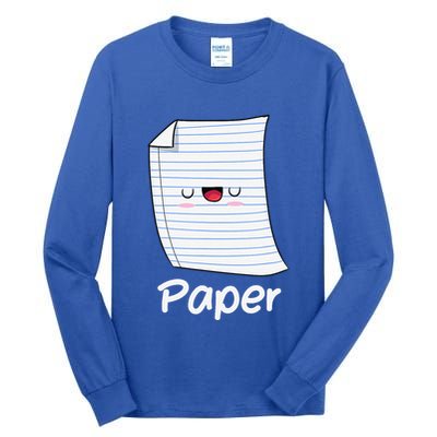 Funny Group Halloween Outfit Rock Paper Scissors Costume Tall Long Sleeve T-Shirt