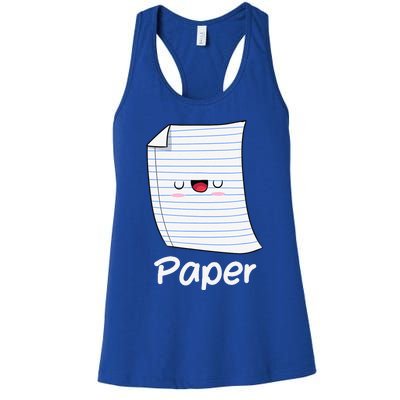 Funny Group Halloween Outfit Rock Paper Scissors Costume Women's Racerback Tank