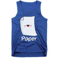 Funny Group Halloween Outfit Rock Paper Scissors Costume Tank Top