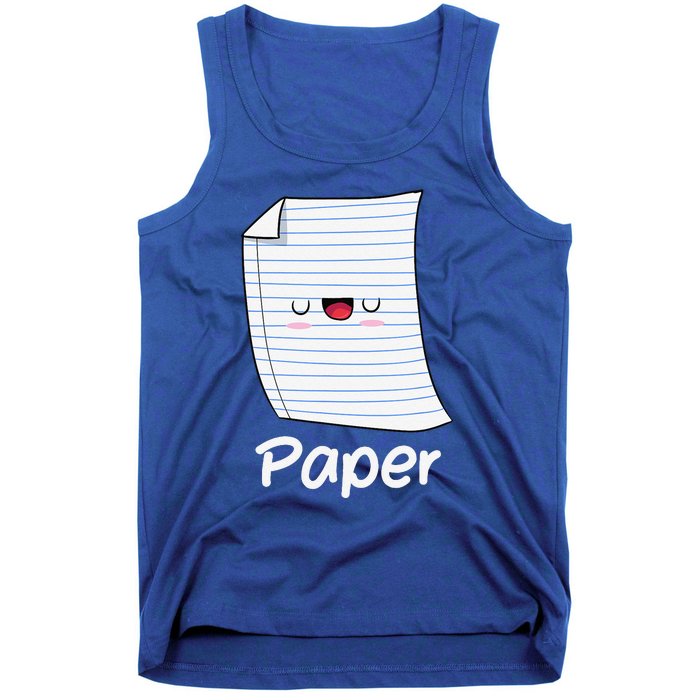 Funny Group Halloween Outfit Rock Paper Scissors Costume Tank Top