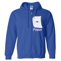 Funny Group Halloween Outfit Rock Paper Scissors Costume Full Zip Hoodie