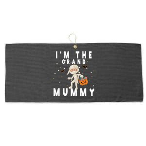 Funny Grandma Halloween Cute Gift IM The Grand Mummy Gift Large Microfiber Waffle Golf Towel