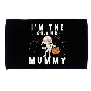 Funny Grandma Halloween Cute Gift IM The Grand Mummy Gift Microfiber Hand Towel