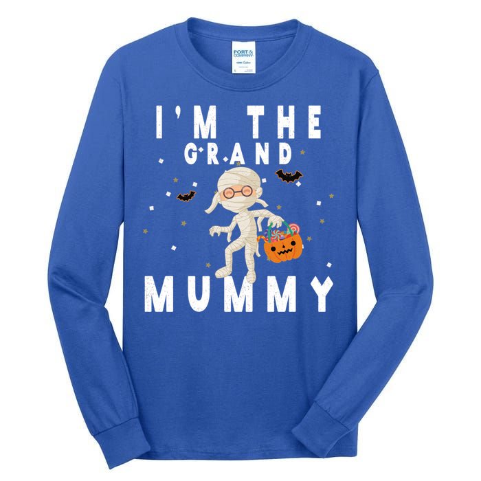 Funny Grandma Halloween Cute Gift IM The Grand Mummy Gift Tall Long Sleeve T-Shirt